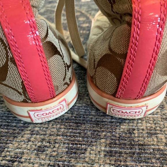 Coach high top tennis shoes, size 8.5B - Picture 3 of 11